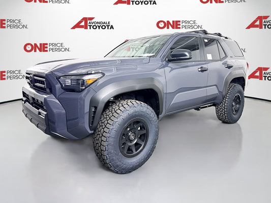 2025 4Runner with 2.5" SST lift package, 17" wheels, and enhanced off-road suspension performance in gray color
