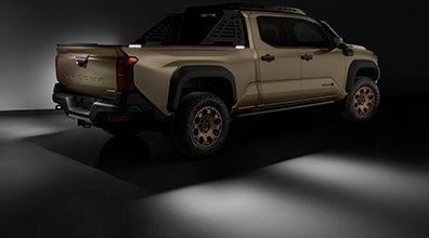 Truck bed with bright dealer-installed bed scene lighting for optimal nighttime visibility and work tasks